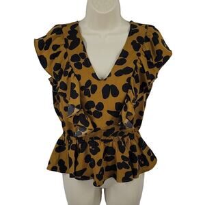 Who What Wear Women’s Tiger Print Blouse, Sz XS, NWOT